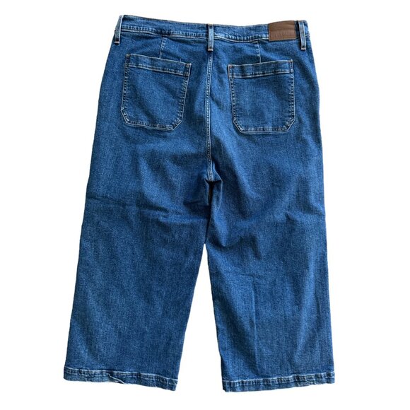 J. Crew Mercantile High Rise Cropped Wide-leg Jeans - Size 35 - Picture 2 of 5